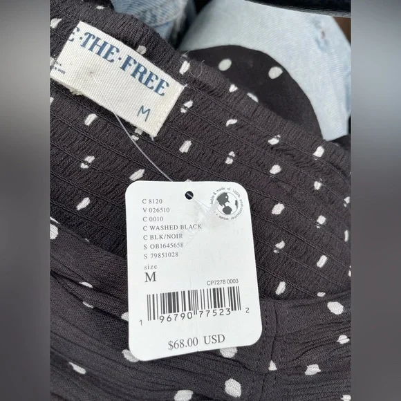 NWT Free People Gobi Skort in Washed Black Combo Size M - Picture 6 of 6